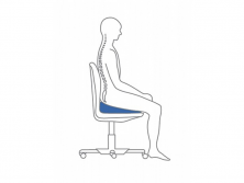Подушка ортопедическая на сиденье клиновидная Tempur Seat Wedge