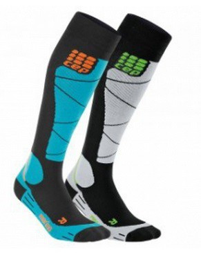 Компрессионные гольфы CEP для катания на горных лыжах, с шерстью мериноса, женские