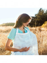 Муслиновый фартук для кормления Bebe Au Lait Carousel Blue