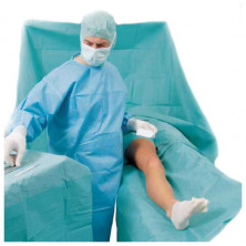 Комплект белья одноразовый хирургический для бедра и конечностей КБО-07 ГЕКСА стерильный, 8 предметов