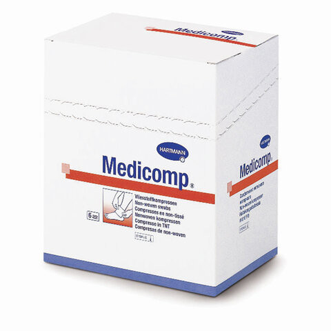 Салфетка нетканая стерильная MEDICOMP STERIL, комплект 25х2 шт., 10х10 см, 421725