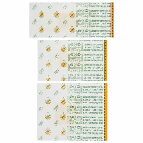 Набор пластырей 10 шт. LEIKO "Водонепроницаемый", на полимерной перфорированной основе, 3 размера, с европодвесом, 213531