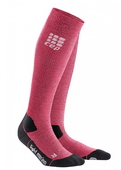 Компрессионные гольфы CEP для активного отдыха на природе, тонкие, с шерстью мериноса, женские C52UW