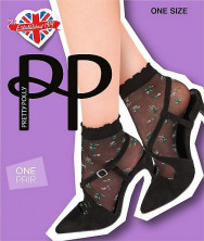 НОСКИ ЖЕНСКИЕ PRETTY POLLY SHEER FLORAL ANKLET AVX6