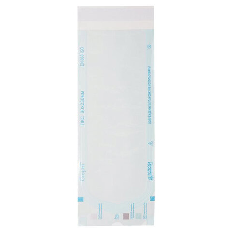 Пакет комбинированный самоклеящийся ВИНАР СТЕРИТ, комплект 100 шт., для ПАРОВОЙ/ГАЗОВОЙ стерилизации, 90х230 мм