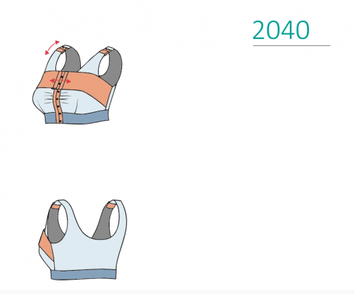 Компрессионный бюстгалтер с вшитой лентой спереди Valento (Viaggio) 2040 