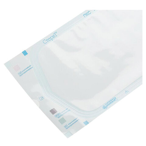 Пакет комбинированный самоклеящийся ВИНАР СТЕРИТ, комплект 100 шт., для ПАРОВОЙ/ГАЗОВОЙ стерилизации, 130х270 мм