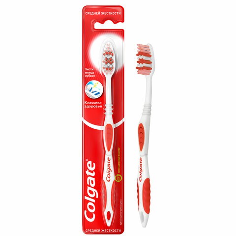 Зубная щетка COLGATE "Класика здоровья", средней жесткости, 8590232000050