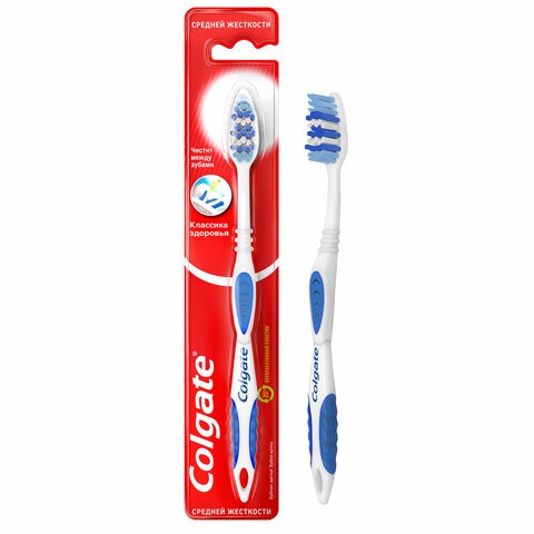 Зубная щетка COLGATE "Класика здоровья", средней жесткости, 8590232000050