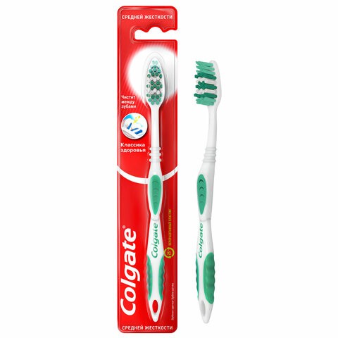 Зубная щетка COLGATE "Класика здоровья", средней жесткости, 8590232000050