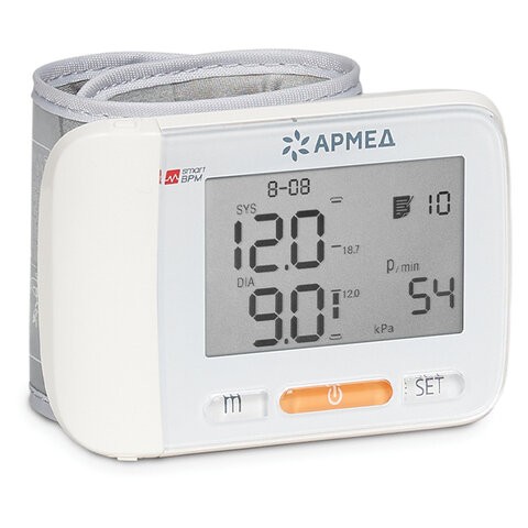 Тонометр (МЕД РУ без НДС) АРМЕД YE8600A диапазон давления 0-280 мм рт. ст., диапазон пульса 40-200 уд/мин, автоматический, 1977901