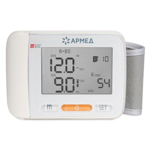 Тонометр (МЕД РУ без НДС) АРМЕД YE8600A диапазон давления 0-280 мм рт. ст., диапазон пульса 40-200 уд/мин, автоматический, 1977901