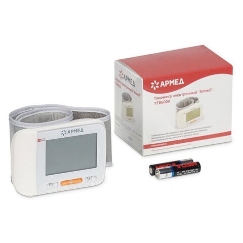 Тонометр (МЕД РУ без НДС) АРМЕД YE8600A диапазон давления 0-280 мм рт. ст., диапазон пульса 40-200 уд/мин, автоматический, 1977901