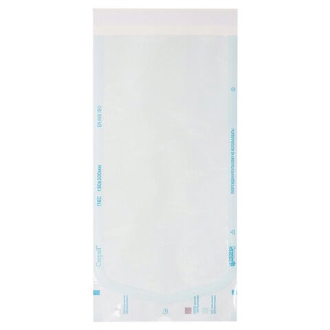 Пакет комбинированный самоклеящийся ВИНАР СТЕРИТ, комплект 100 шт., для ПАРОВОЙ/ГАЗОВОЙ стерилизации, 150х300 мм, 14