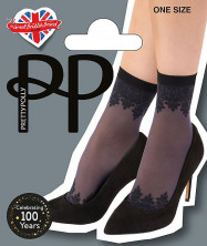 НОСКИ ЖЕНСКИЕ PRETTY POLLY PATTERNED TOP ANA TOE ANKLET AWC4