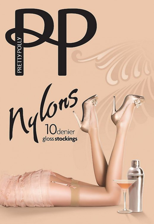 ЧУЛКИ PRETTY POLLY NYLONS GLOSS STOCKINGS 10 DEN AF84
