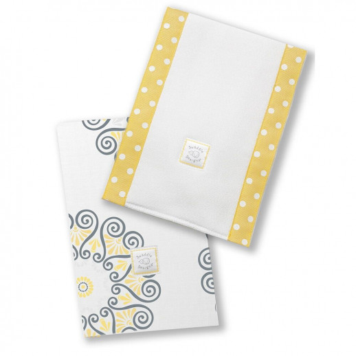 Полотенчики SwaddleDesigns Baby Burpie Set Yellow Medallions