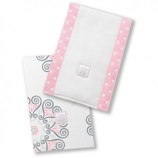 Полотенчики SwaddleDesigns Baby Burpie Set Pink Medallions