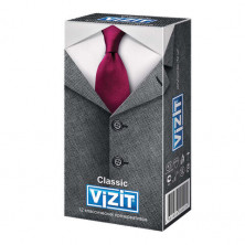 Презервативы латексные VIZIT Classic, комплект 12 шт., классические, 101010301