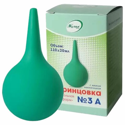 Спринцовка с мягким наконечником, объем 100 мл, № 3А, ВИТАЛФАРМ, ВИТ00004948