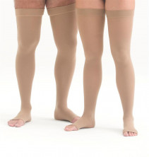 Компрессионные чулки на широкое бедро с силиконовой резинкой mediven® plus