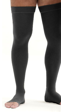 Мужские компрессионные чулки на силиконовой резинке mediven® plus, черные