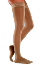 Компрессионные чулки с кружевной резинкой на широкое бедро mediven® comfort