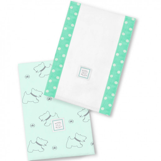 Полотенчики SwaddleDesigns Baby Burpie Set SeaCrystal Gray Doggie