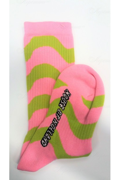 Цветные женские носки в полоску высокие Pretty Polly WAVEY SOCKS AVK3