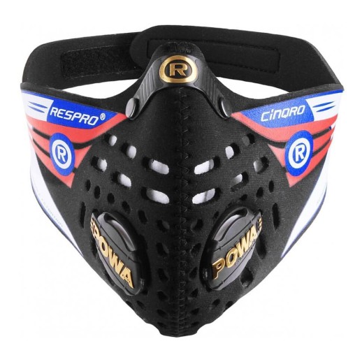Маска респиратор Respro® Cinqro™ черная, фронт.