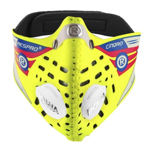 Маска респиратор Respro® Cinqro™ желтая,  фронт.