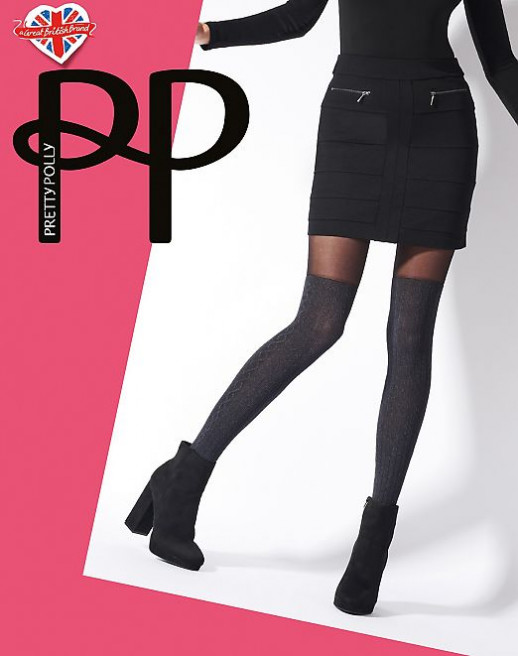 КОЛГОТКИ PRETTY POLLY MARL OTK CABLE SOCK TIGHTS AVN5