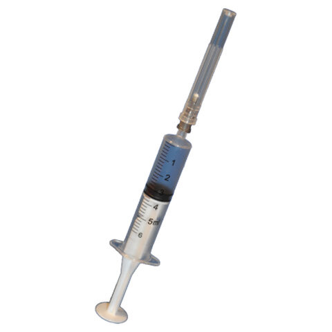 Шприц 3-х компонентный СТЕРИН, 5 мл, КОМПЛЕКТ 100 шт. в пакете, игла 0,7х40 - 22G