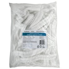 Шапочка "Шарлотта" белая КОМПЛЕКТ 50 шт. спанбонд 15 г/м2, ЧИСТОВЬЕ, 603-202