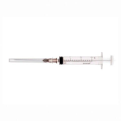 Шприц 3-х компонентный PASCAL, 3 мл, КОМПЛЕКТ 100 шт., в пакете, игла 0,7х40 - 22G, 120307